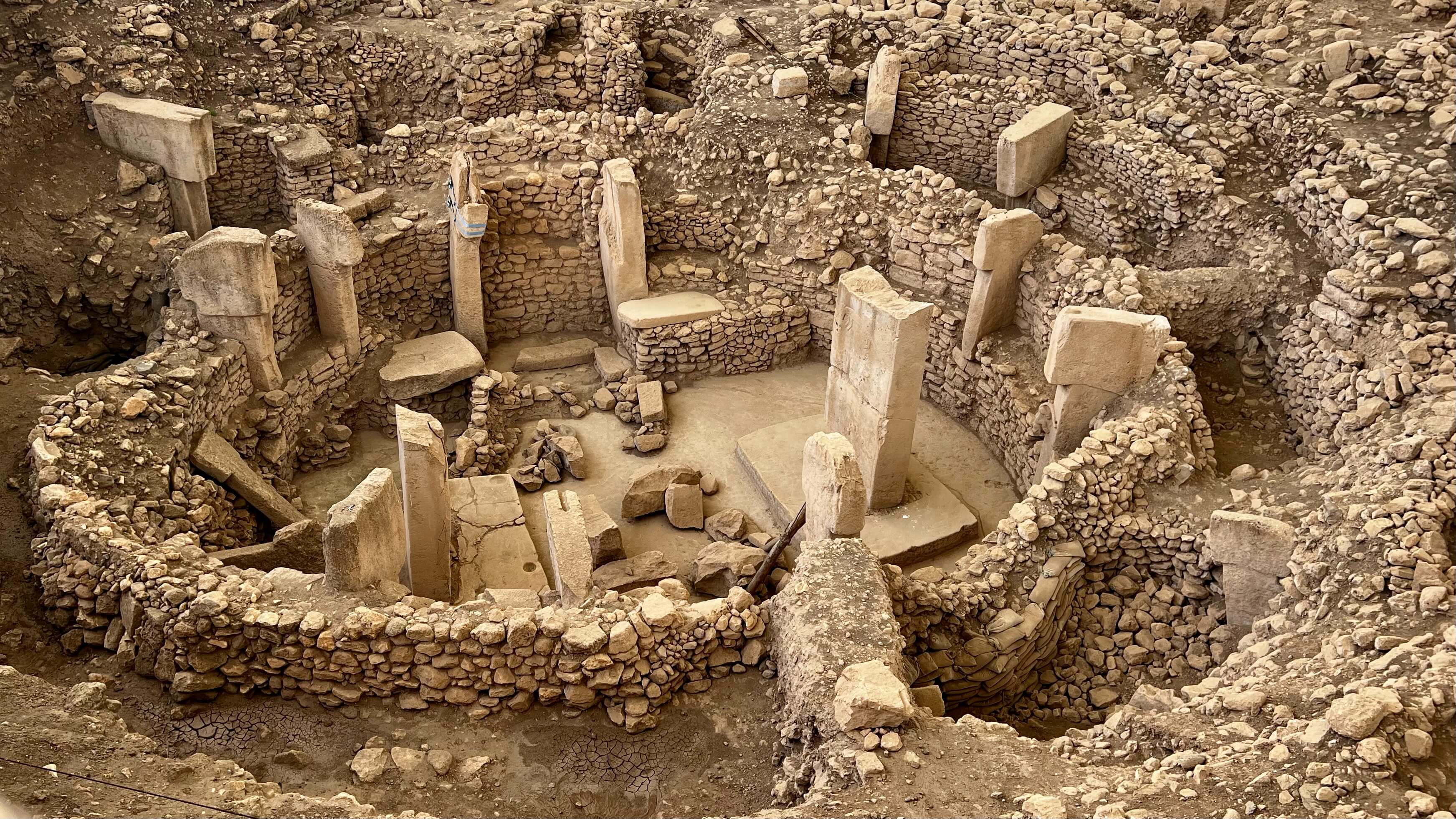 Close up of Göbekli Tepe